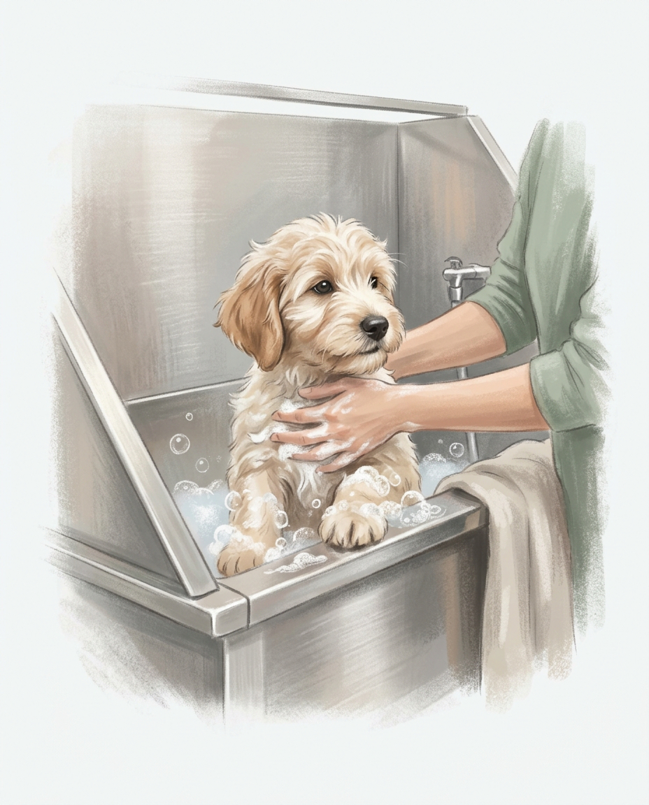 Puppy Spa service at Waves & Wags